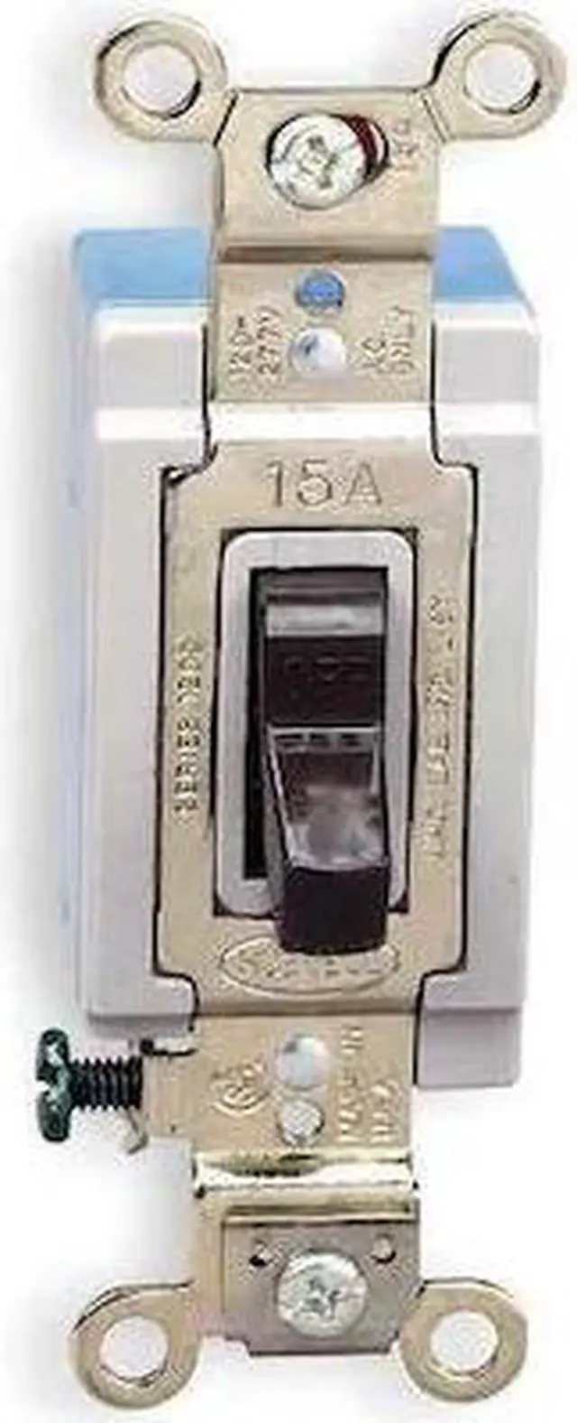 Alt view image 6 of 6 - HUBBELL WIRING DEVICE-KELLEMS HBL1201 Wall Switch,1-Pole,120/277V,15A,Brown