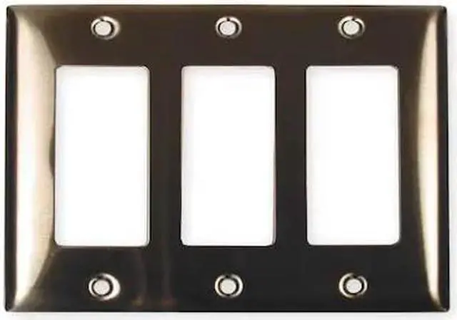 Alt view image 5 of 6 - HUBBELL WIRING DEVICE-KELLEMS SS263 Rocker Wall Plates and Box Cover, Number of