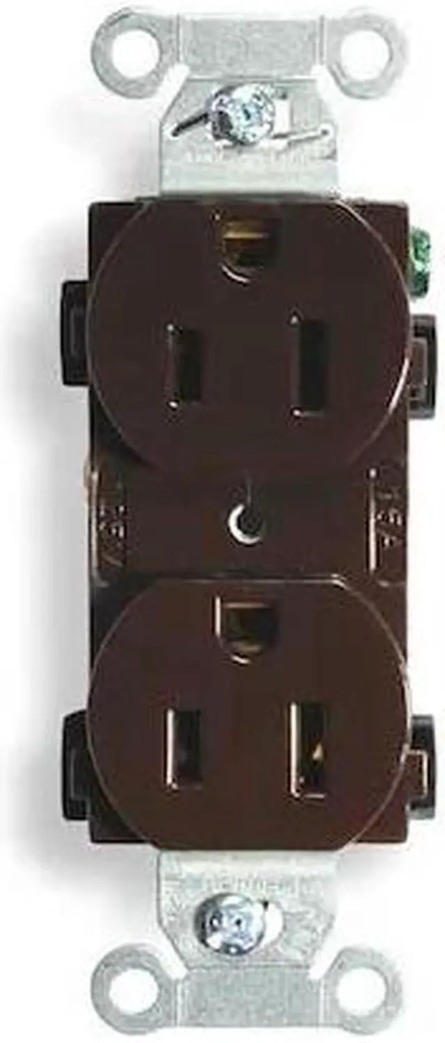 Alt view image 2 of 3 - HUBBELL WIRING DEVICE-KELLEMS BR15 Straight Blade Receptacle, 5-15R, 15 A, 125V