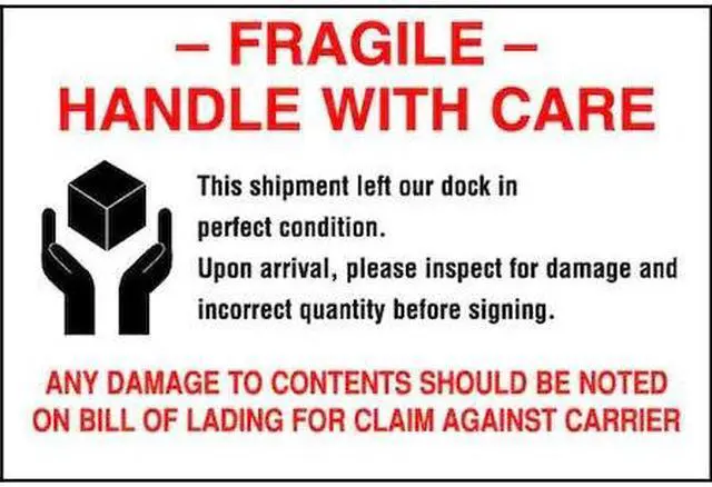 Main image of TAPECASE 16U799 InstructionalHandlingLabel,White,PK500