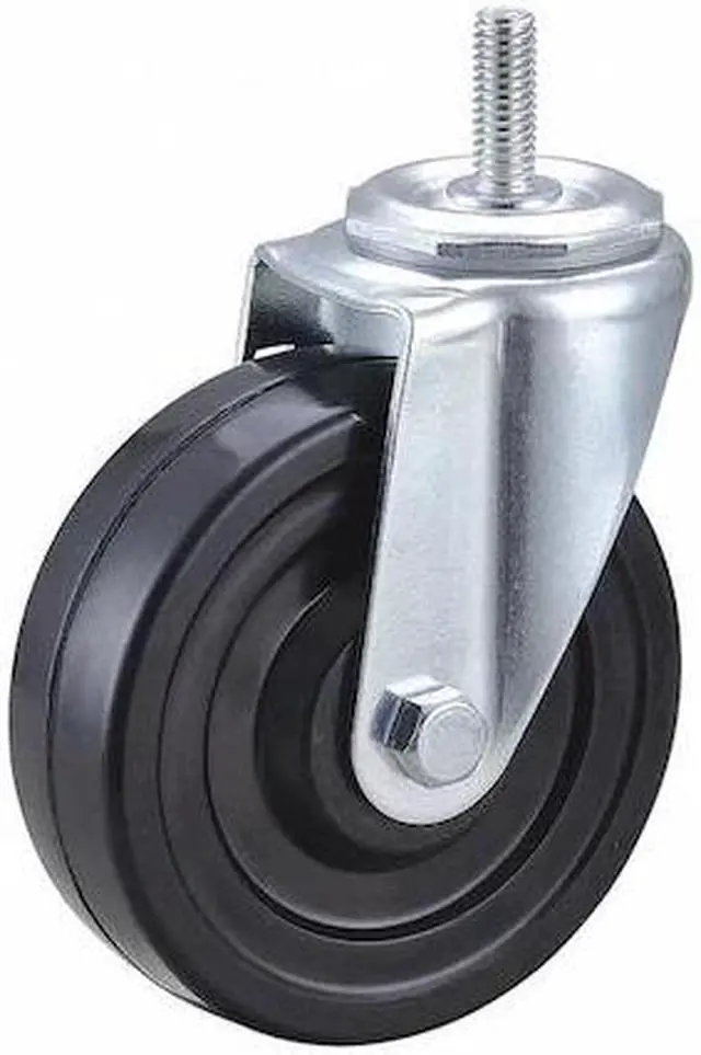 Main image of ZORO SELECT 32J861 Swivel Stem Caster, Rubber, 4 in., 170 lb., Stem Dia.: 3/8 in