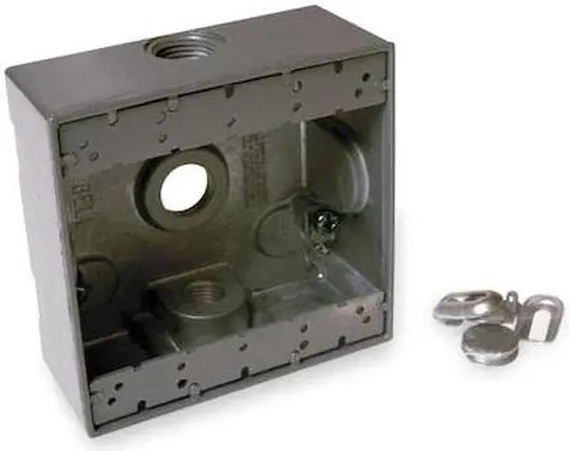 Alt view image 2 of 3 - BELL OUTDOOR 5341-0 Weatherproof Electrical Box, 32 cu in, Double Gang Box