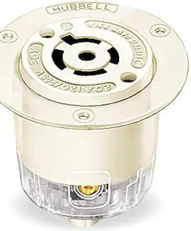 Alt view image 2 of 2 - Hubbell Wiring Device-Kellems Flanged Locking Receptacle,Industrial,20  HBL2516