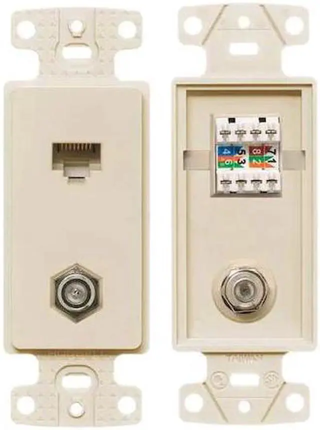 Main image of Hubbell Wiring NS785I Netselect Plate Frame With 1 F-Type Coax Connector And 1 C