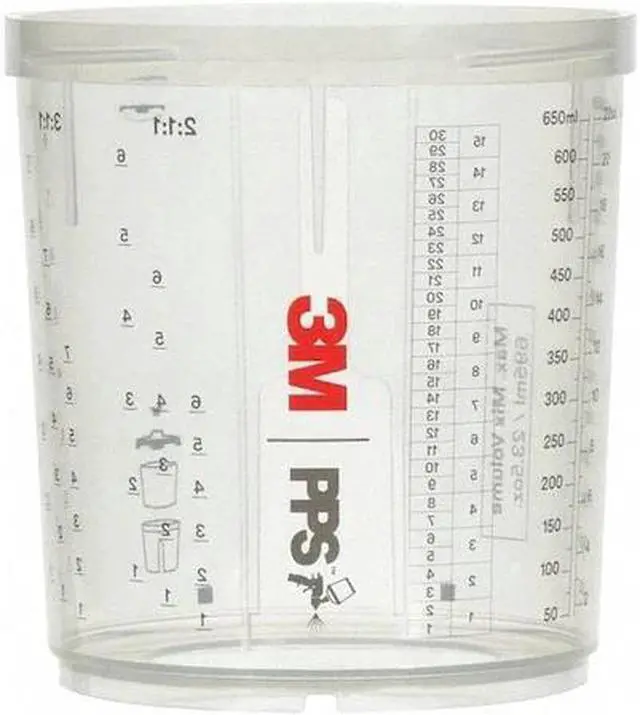 Alt view image 2 of 8 - 3m Pressure Spray Gun Cup, 22 fl. oz. Capacity, 2 PK   26001
