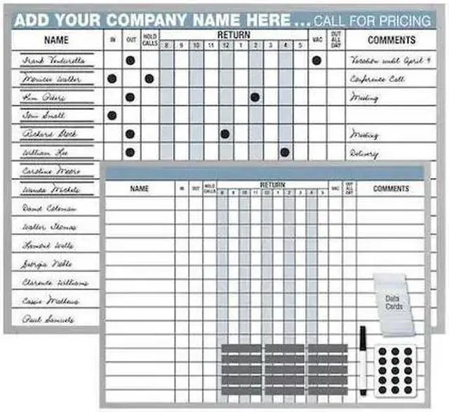 Main image of MAGNA VISUAL IOK-1824 In/Out Board, Steel, 18 in, 24 in, Aluminum Frame, White,