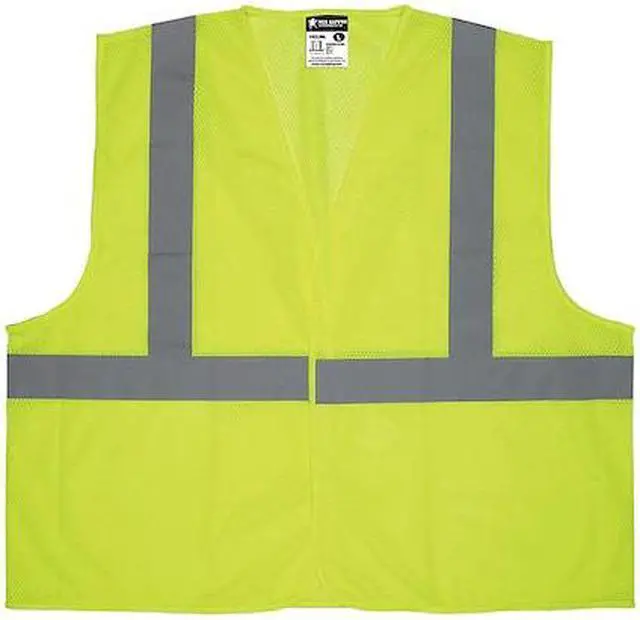 Main image of MCR SAFETY V2CL2MLX4 High Visibility Vest,4XL Size,Unisex