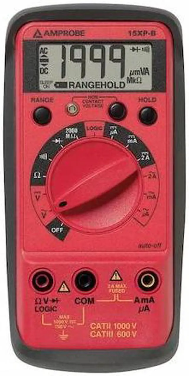 Alt view image 2 of 2 - AMPROBE 15XP-B Digital Multimeter,750V,2A,2000 MOhms