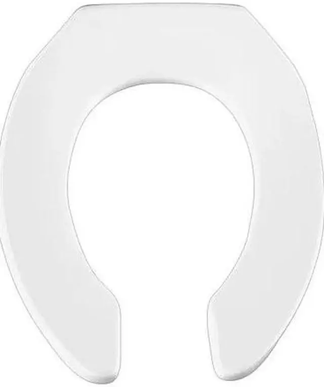 Alt view image 3 of 3 - BEMIS 955CT-000 Toilet Seat, Without Cover, Plastic, Round, White