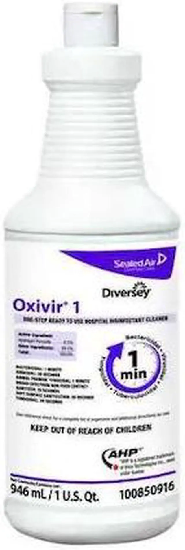 Alt view image 2 of 2 - Oxivir 1 RTU Disinfectant Cleaner, 32 oz Spray Bottle, 12/Carton 100850916