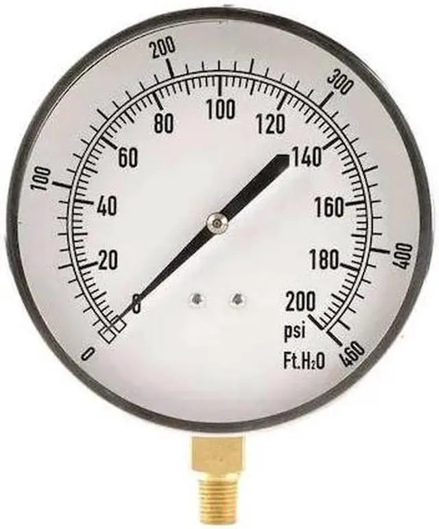 Main image of ZORO SELECT 18C813 Altitude Pressure Gauge, 0 to 460 psi, 4 1/2 in Dial, 1/4 in
