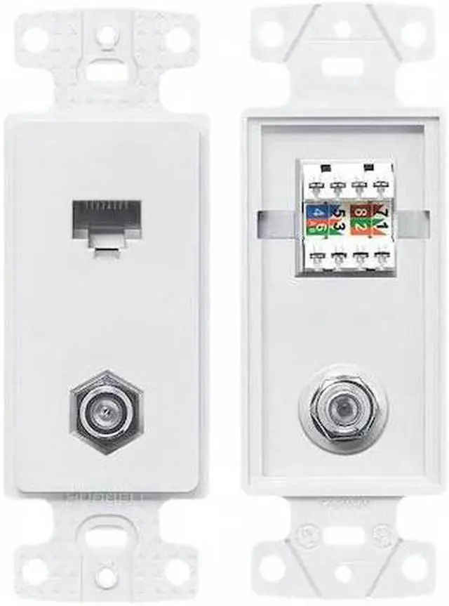 Main image of Hubbell Wiring NS785LA Netselect Plate Frame With 1 F-Type Coax Connector And 1