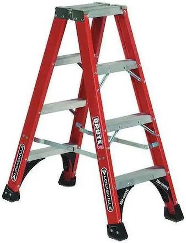 Alt view image 3 of 9 - LOUISVILLE FM1404HD 4 ft Fiberglass Twin Stepladder, 375 lbs. Capacity