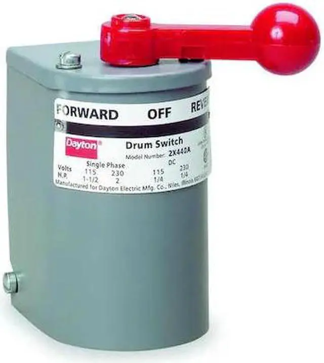 Alt view image 2 of 2 - DAYTON 2X441 Switch,Drum Reversing,Plastic Handle