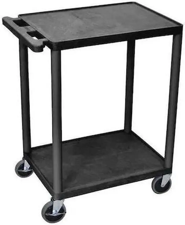 Main image of ZORO SELECT HE32-B Utility Cart with Lipped Plastic Shelves, Polyethylene, 300