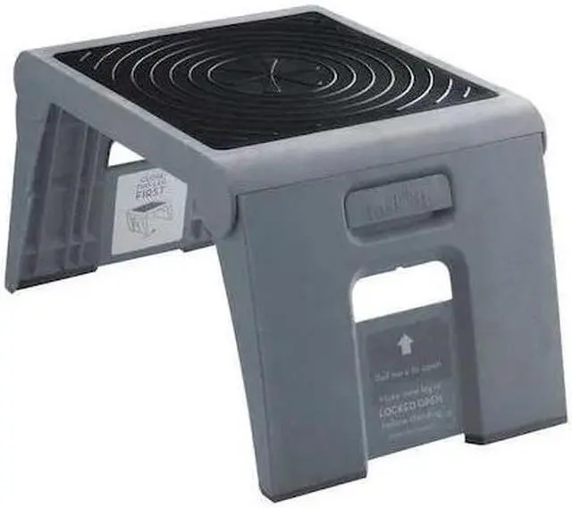 Alt view image 5 of 13 - Cramer Folding Step Stool 250lb Cap 14w x 11 1/4d x 9 3/4h Slate 50051PK82