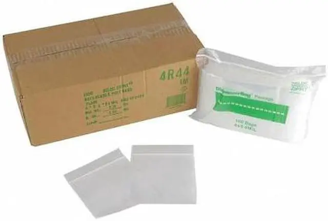 Alt view image 2 of 2 - RELOC ZIPPIT 4R44 Reclosable Bag, 4in.L, 4in.W, 4 mil, PK1000