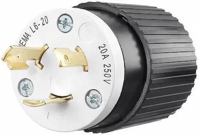 Alt view image 2 of 2 - Bryant Locking Plug,Black/Wht,250VAC,2.0 HP,20A  70620NP
