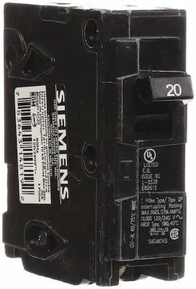 Alt view image 3 of 3 - SIEMENS Q120 Miniature Circuit Breaker, Q Series, 20A, 1 Pole, 120V AC, 10kA at