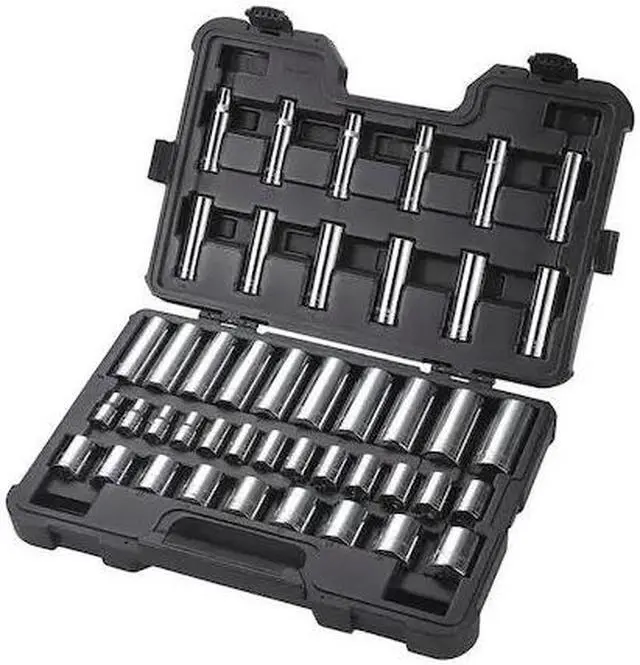 Main image of WESTWARD 53PN54 1/2" Drive Socket Set, Metric, 44pcs