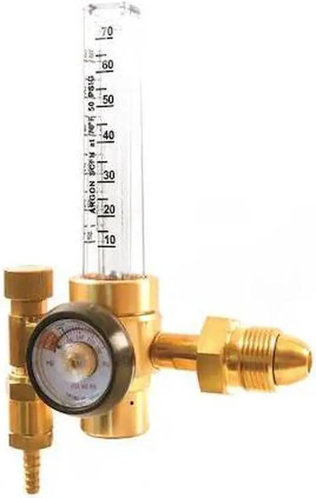 Alt view image 2 of 2 - UNIWELD RF2480-580 Flowmeter Regulator, Argon, Single Stage, 0.965"-14 Inlet,