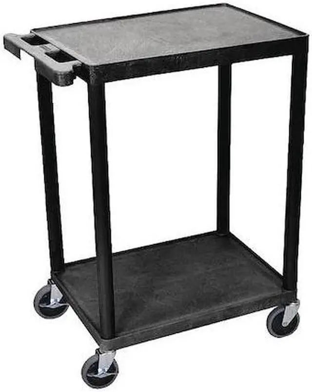 Main image of ZORO SELECT STC22-B Utility Cart with Lipped Plastic Shelves, 300 lb Load