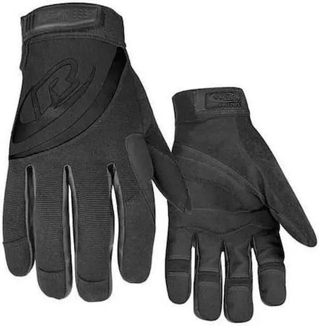 Alt view image 2 of 2 - Rescue Gloves, M, Leather, Neoprene, PR