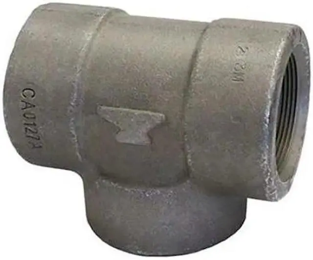 Main image of ANVIL 0361122708 3/4" x 3/4" x 1/4" Black Forged Steel Reducing Tee