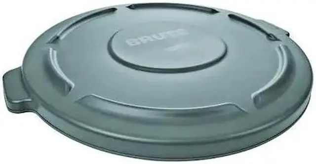Main image of RUBBERMAID FG260900GRAY Trash Can Top, Flat, Gray, 16 In. Dia.