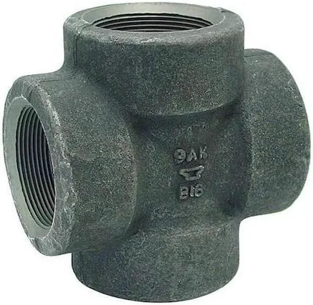 Main image of ANVIL 0361129604 Cross Cross, 1/2" Pipe, FNPT, Black Forged Steel, Class 3000