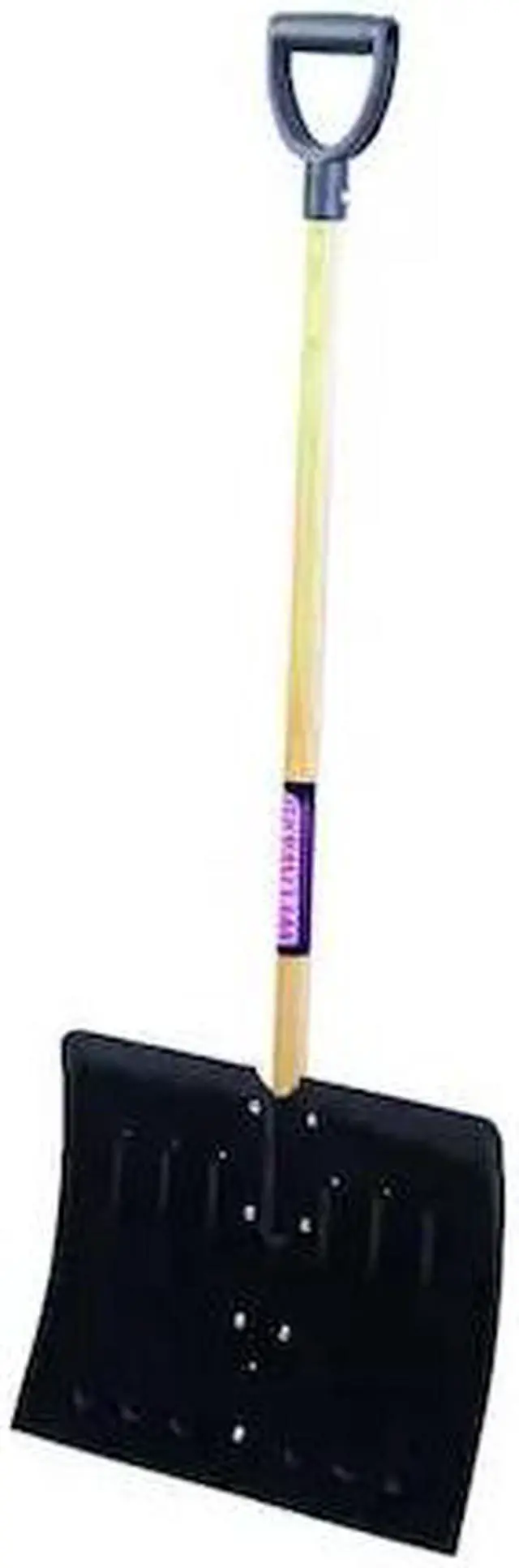 Main image of ZORO SELECT 6YU43 Snow Shovel, 37 in Wood D-Grip Handle, Steel Blade Material,
