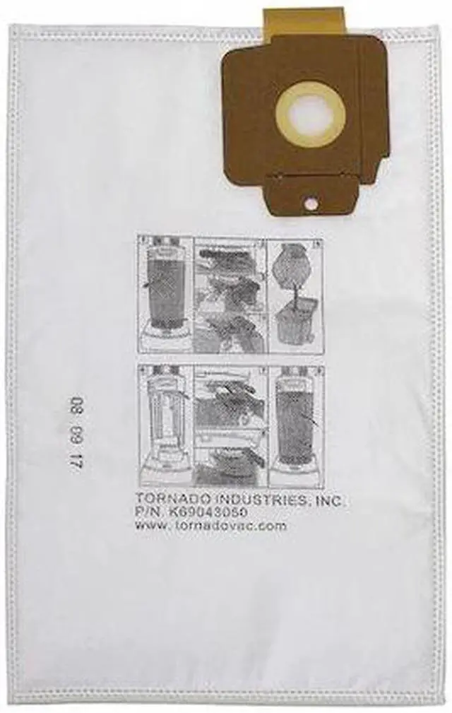 Alt view image 2 of 3 - TORNADO K69043050 Vacuum Bag, Disposable, 10 PK