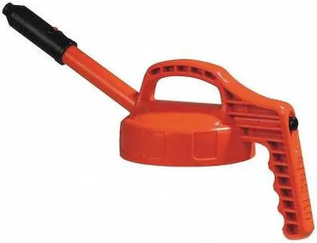 Alt view image 2 of 2 - OIL SAFE 100306 Stretch Spout Lid,w/0.5 In Outlet,Orange