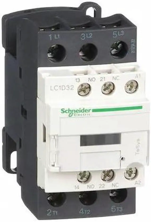 Alt view image 2 of 6 - SCHNEIDER ELECTRIC LC1D32B7 IEC Magnetic Contactor, 1NC/1NO, 24V AC, 3 P,