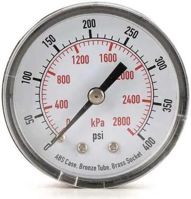 Main image of ZORO SELECT 4FLZ9 Pressure Gauge,0to200 psi,0to1400 kPa