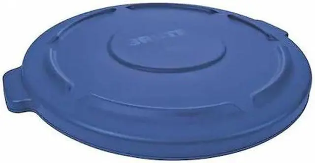 Alt view image 4 of 5 - RUBBERMAID 1779731 Brute Trash Can Top,Flat,Snap-On Closure,Blue