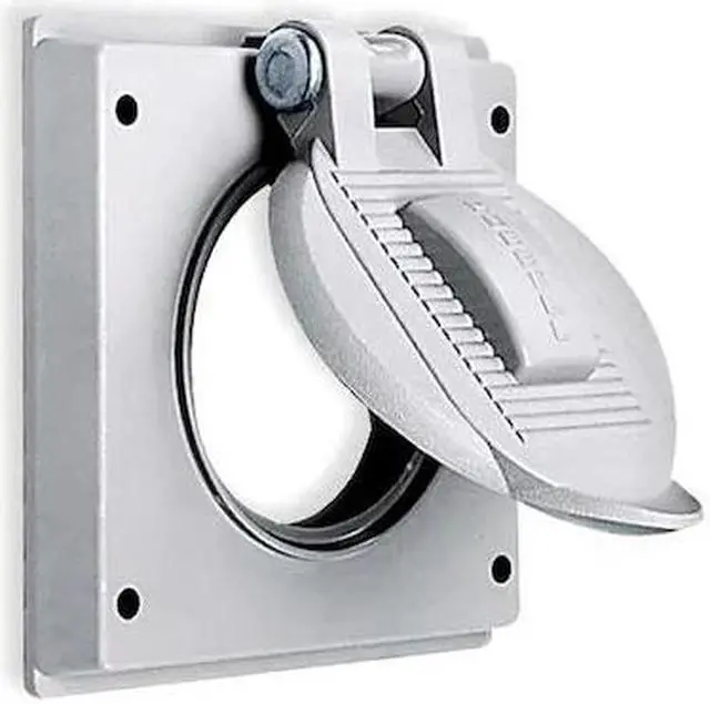 Alt view image 8 of 8 - HUBBELL WIRING DEVICE-KELLEMS HBL7777A 2 -Gang Vertical Weatherproof Cover,