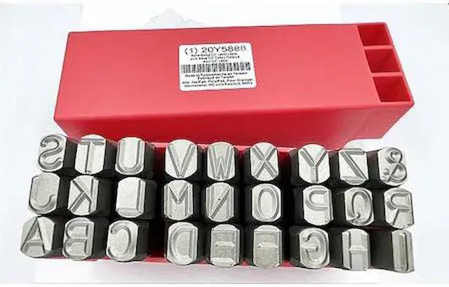 Main image of ZORO SELECT 20Y588 Hand Stamp,1/2 In,Letter Set