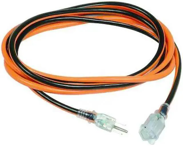 Main image of ZORO SELECT 1XUP4 SJTW Outdoor Extension Cord, 14 AWG 1 Outlet, 5-15R, PVC,