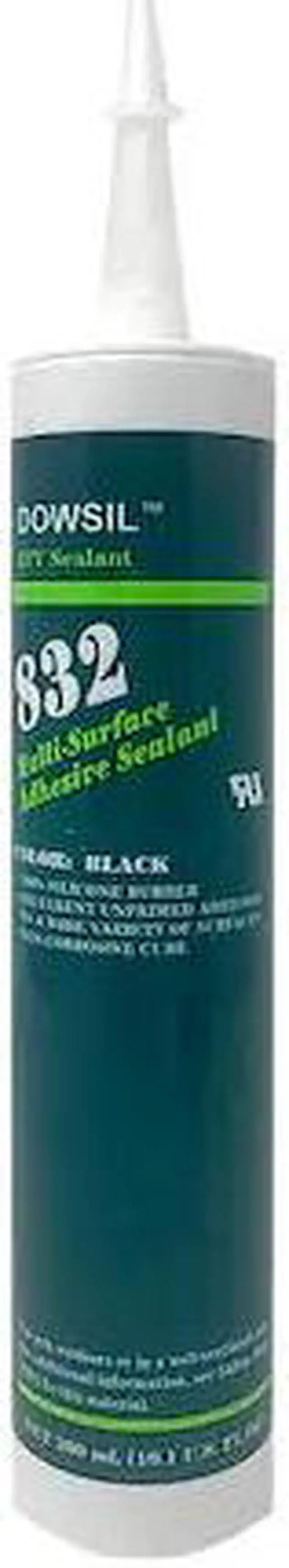 Main image of DOWSIL 99180523 Silicone Sealant, 10 oz, Cartridge, Black, Silicone Base, 832