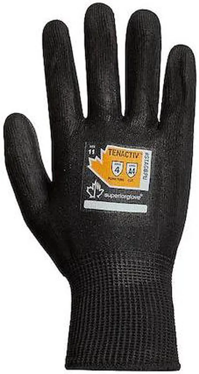 Alt view image 2 of 2 - SUPERIOR GLOVE STAGBPU-8 Cut-Resistant Gloves, Cut Level A4 ,Dipped
