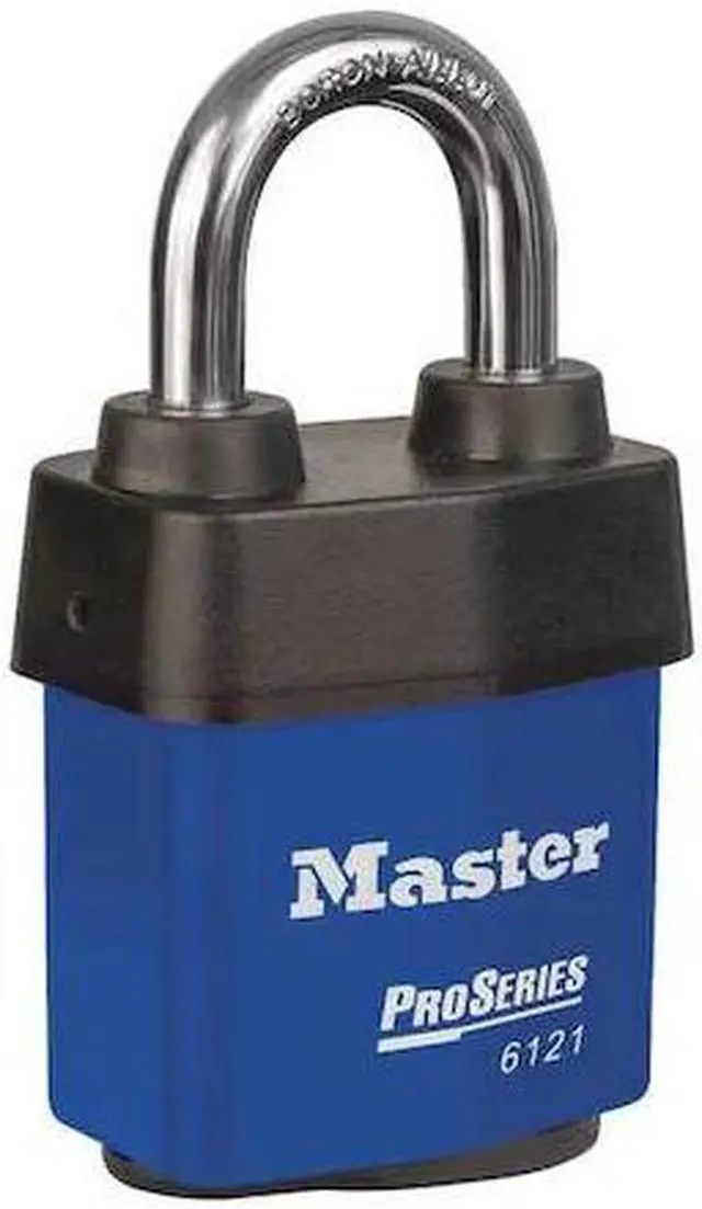 Alt view image 3 of 3 - MASTER LOCK 6121KABLU Lockout Padlock,KA,Blue