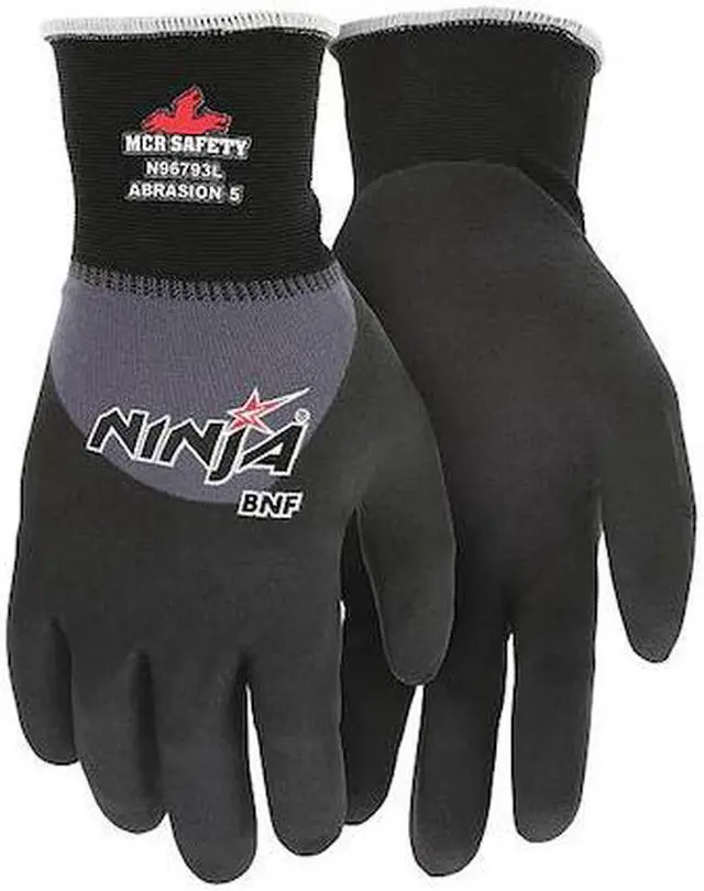 Main image of MCR SAFETY N96793XL Coated Gloves, Foam Nitrile, Foam, 3/4 Dip, Not Tested