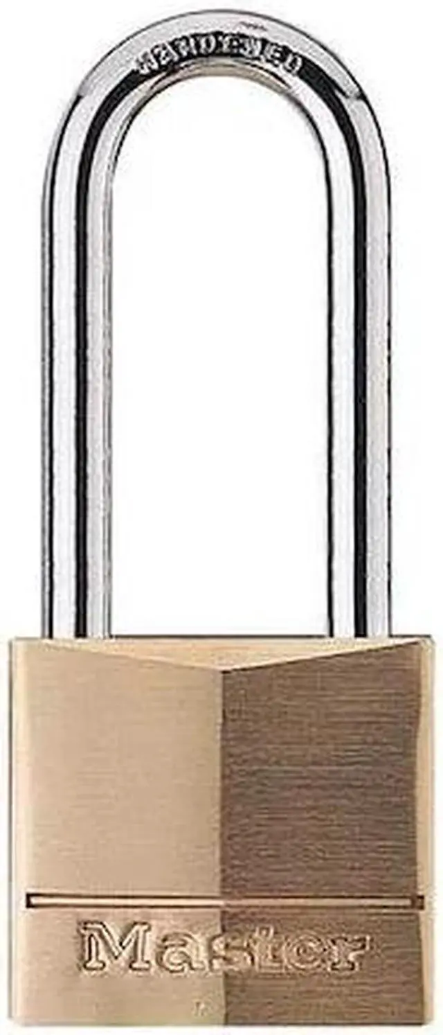 Alt view image 9 of 10 - Master Lock 1-9/16 In. W. Solid Brass Keyed Different Padlock 140DLH