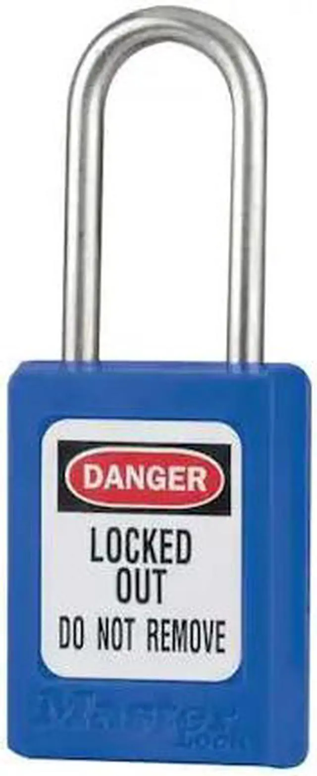 Main image of Lockout Padlock, Keyed Alike, Blue, 3/16In., PK6