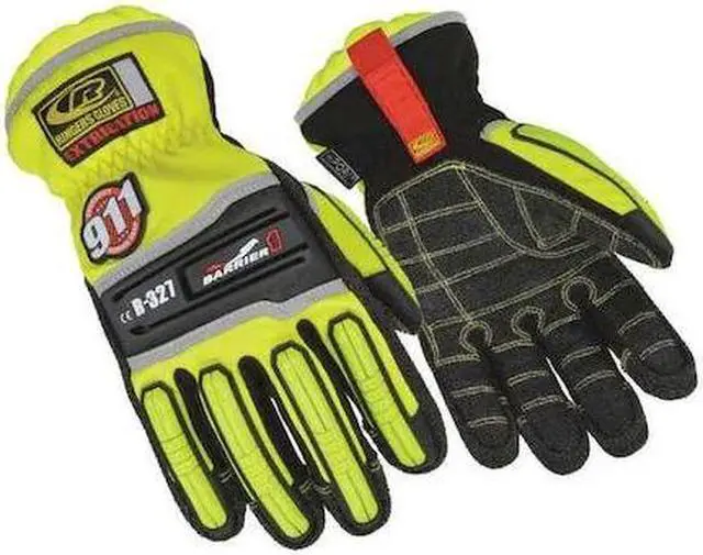Alt view image 3 of 4 - Ringers Gloves Extrication Gloves 2XL High Visibility Green   327-12
