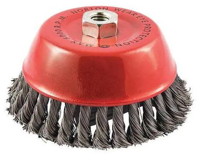 Main image of ZORO SELECT 66252839104 Knot Wire Cup Brush,Threaded Arbor Mount
