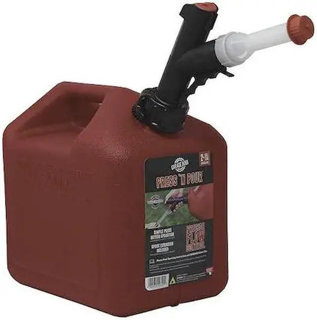 Alt view image 2 of 2 - GARAGEBOSS GB320 Gas Can, Polyethylene, 2 gal, Gasoline, Red