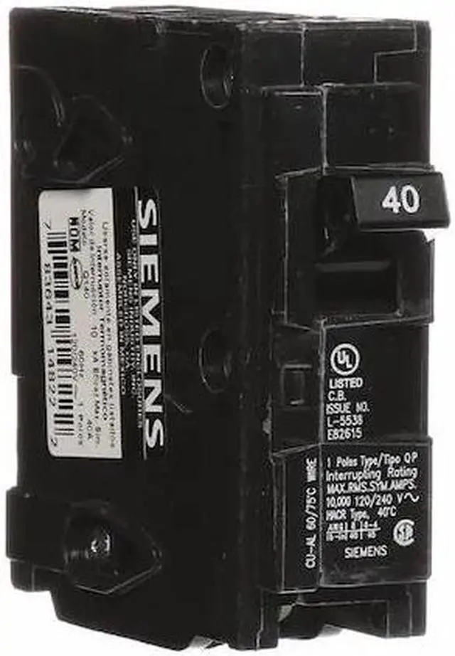 Alt view image 4 of 6 - SIEMENS Q140 Miniature Circuit Breaker, Q Series, 40A, 1 Pole, 120V AC, 10kA at