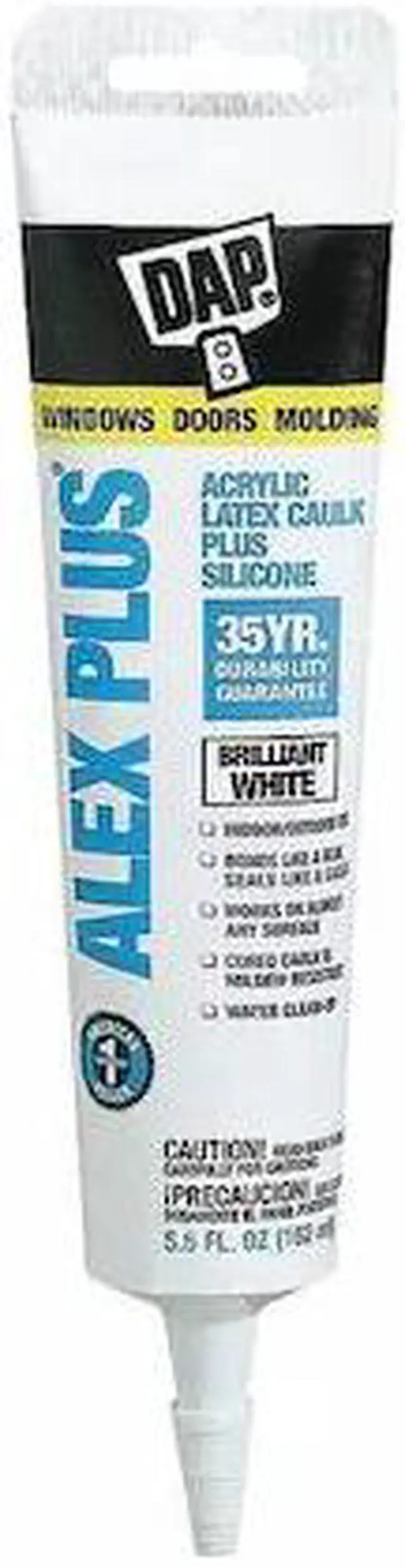 Main image of Dap 18128 Alex Plus Acrylic Latex Caulk Plus Silicone 5.5-Ounce